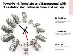 Powerpoint template and background with the relationship between time and money
