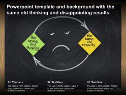 Powerpoint template and background with the same old thinking and disappointing results