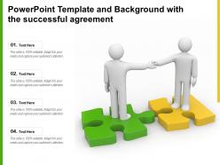 Powerpoint template and background with the successful agreement