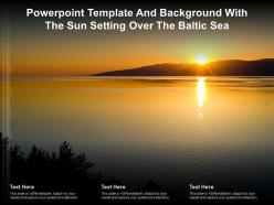 Powerpoint Template And Background With The Sun Setting Over The Baltic Sea