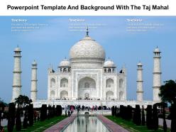 Powerpoint template and background with the taj mahal