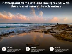 Powerpoint template and background with the view of sunset beach nature