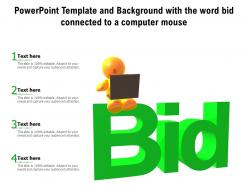 Powerpoint Template And Background With The Word Bid Connected To A Computer Mouse