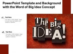 Powerpoint template and background with the word of big idea concept
