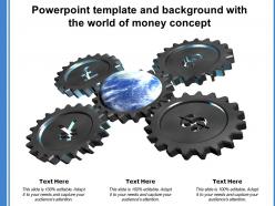 Powerpoint template and background with the world of money concept