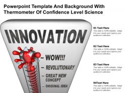 Powerpoint template and background with thermometer of confidence level science