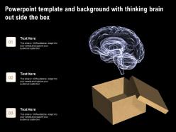 Powerpoint template and background with thinking brain out side the box
