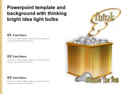 Powerpoint template and background with thinking bright idea light bulbs