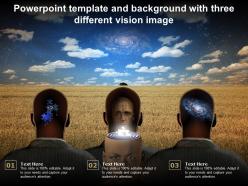 Powerpoint template and background with three different vision image