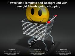 Powerpoint Template And Background With Three Girl Friends Going Shopping