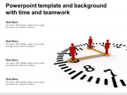 Powerpoint template and background with time and teamwork