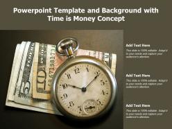 Powerpoint template and background with time is money concept