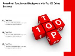 Powerpoint template and background with top 100 cubes business