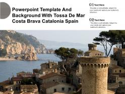 Powerpoint template and background with tossa de mar costa brava catalonia spain