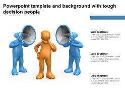 Powerpoint template and background with tough decision people
