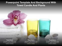 Powerpoint template and background with towel candle and plants