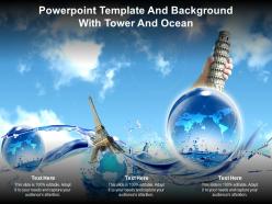 Powerpoint template and background with tower and ocean