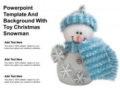 Powerpoint template and background with toy christmas snowman