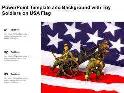 Powerpoint template and background with toy soldiers on usa flag