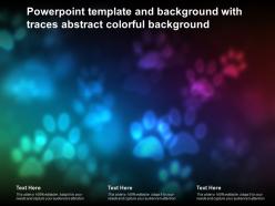 Powerpoint template and background with traces abstract colorful background