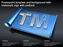 Powerpoint template and background with trade mark sign with padlock