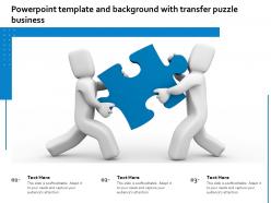 Powerpoint template and background with transfer puzzle business
