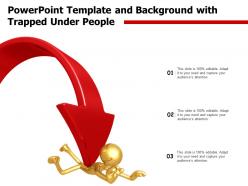 Powerpoint template and background with trapped under people