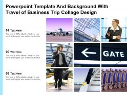Powerpoint template and background with travel of business trip collage design