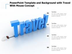 Powerpoint template and background with travel with mouse concept