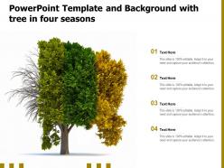 Powerpoint template and background with tree in four seasons