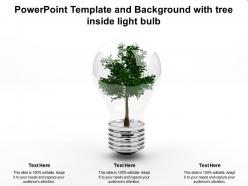 Powerpoint template and background with tree inside light bulb