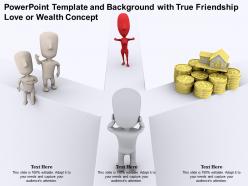 Powerpoint template and background with true friendship love or wealth concept
