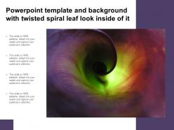 Powerpoint template and background with twisted spiral leaf look inside of it