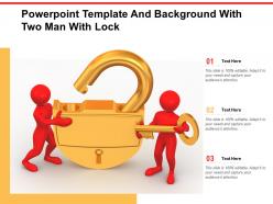 Powerpoint template and background with two man with lock