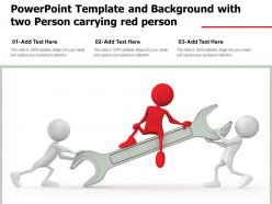 Powerpoint template and background with two person carrying red person