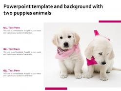 Powerpoint template and background with two puppies animals