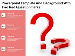 Powerpoint template and background with two red questionmarks