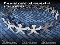 Powerpoint template and background with united people chain