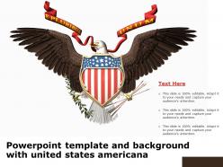 Powerpoint template and background with united states americana