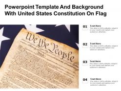 Powerpoint template and background with united states constitution on flag