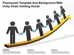 Powerpoint template and background with unity chain holding hands