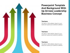 Powerpoint template and background with up arrows leadership business concept