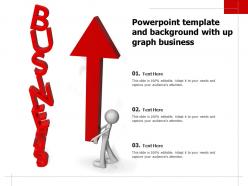 Powerpoint template and background with up graph business