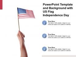 Powerpoint template and background with us flag independence day