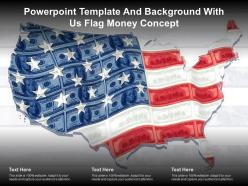 Powerpoint template and background with us flag money concept