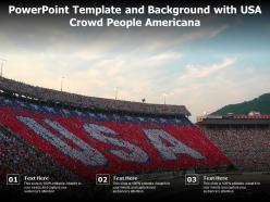 Powerpoint template and background with usa crowd people americana