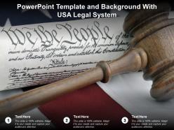 Powerpoint template and background with usa legal system