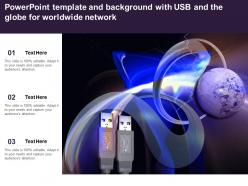 Powerpoint template and background with usb and the globe for worldwide network