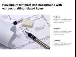 Powerpoint template and background with various drafting related items