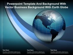 Powerpoint template and background with vector business background with earth globe